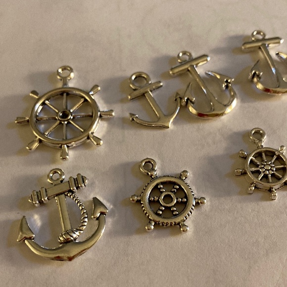 Lot of 9 charms/pendants Nautical theme for jewelry - Picture 2 of 4